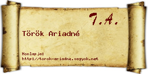 Török Ariadné névjegykártya